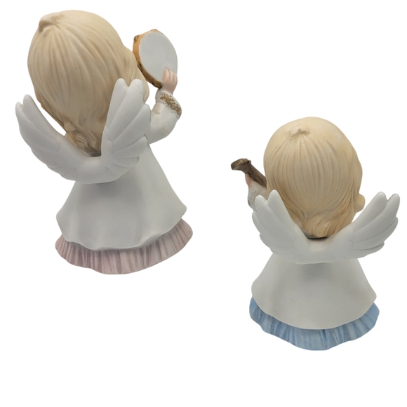 Vintage HOMCO Pair of Christmas Angels Playing Instruments Home Interiors - Picture 4 of 11